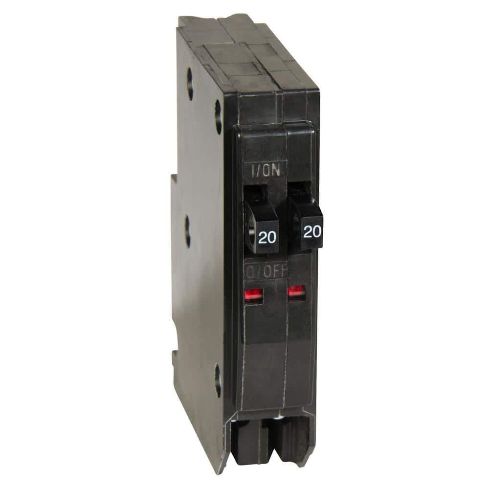 Square D Residential Circuit Breaker | 1 Pole | 20 A | 120/240 VAC | 10 kAIC | Toggle